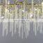 Modern aluminium tree branch glass chandelier for indoor living room dining room island chandelier