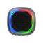 Transparent Blue Tooth Speaker Led Colorful Atmosphere Light Hifi Surround Sound Desktop Speakers With Mic