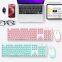 Colorful Modetrends TF770 kabellose Tastatur-Maus-Kombination, Mini-2,4-GHz-ergonomische Gaming-Tastatur-Maus-Kombination für PC