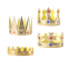 Royal King Crowns - Electroplated Plastic for Halloween & Kids' Dance Party Props