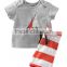 Hot Sale Baby Clothing Carton Cute Boy Summer Outfits Casual Wear Clothes Sets Pure Cotton Shirt+Shorts Clothing Suits Sets