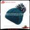 Wholesale blank winter knitted crochet free pom kids baby beanies hats