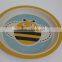 busy bee insect style printed decal safety natural bamboo fibre kids dinner set