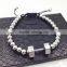 2016 elastic adjustable stainless steel charm fit life dumbbell bracelet