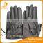 2016 fashion ladies black nickel star decoration and tassel leather gloves