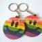 Custom design logos branding basketball club shirt rubber keyring