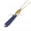 Beautiful 5 pcs Clear Quartz/Ametyst/Rose Quartz/Lapis Lazuli/Carnelian Gold Jewelry Necklace Pendant
