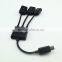 Factory micro usb 3 in 1 otg cable for monitor