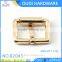 Lady shoe decoration accessories light gold shoe buckle with e coating customized metal buckle