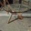 coffee shop leisure tempered glass top coffee table