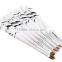 8pcs Professinal Handle White Zebra Pattern Nail Art Pen Brushes Painting Decoration Tools Set