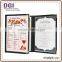 A4 six panels restaurant menu cover , drink cover , leather wedding album covers low moq