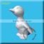 high white ceramic bisque duckling figurine