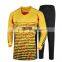 Custom high quality polyester padded yellow goalkeeper jersey