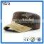 Brown washed cotton custom logo military cap/army cap hat