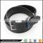 new business style black alloy buckle leather belt for young man