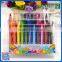 2016 wholesale 24 colors crayons into pvc bag for school students with cheap price