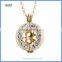 Newest Fashion Jewelry Women's Openable Rhinestones Pave Metal Cage Chime Box Sound Ball Pendant Pregnancy Necklaces HBAC-M047