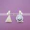 Wholesale custom qatar national day magnet flag pin badge