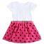 (h5716)White 2-6Y new model baby girl dress frozen Anna Elsa summer dress woolesale children dress