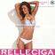 Sparkle and Shine with RELLECIGA White Triangle Bikini Set - Embellished Yourself with Allover Rhinestones and Spotlights