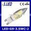 LED Candle shape G9 light 3.5W 230VAC led g9 light