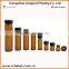 Different logo glass tubular bottle amber empty glass vial