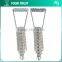 4MM Clear Cystal Drop Rhinestone Frame Rhodium Metal Belt Buckle