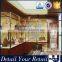 high quality leather goods ultra white glass display cabinet