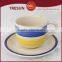 12pcs. Drinkware handpainted cup and saucer, ceramic cup and saucer