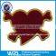Black Logo Chenille Label Patch, Embroidery Merrow Chenille Patches for Sale