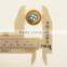 Customized engraved plastic and natural shell combination button