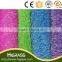 C shape fiber Artificial Purple Color Grass with green curly yarns
