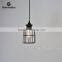 Black Cage Pendat Lamp, Industrial Hanging Light Fixture, Modern Home Lighting