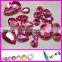 Top quality Real Rose color point back fancy crystal,jewelry rhinestones