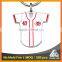 Wholesale bulk two sided baseball t shirt digital printing custom keychain