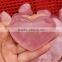 Natural polished rose crystal stone heart