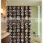 Bathroom shower curtain with polyresin hook set