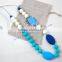 big flat shell silicone teething beads necklace Top quality teething baby necklace breakaway claspsstatement necklace TN064