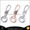 Fashion Design Stainless Steel Key Ring Cheap Custom Round Metal Keychain With Lobster Clasp Keyring