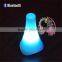 illuminated LED wireless mobile connected plastic vase shaped bluetooth speaker for table