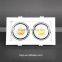 2*10W adjustable recessed white and black LED grille light