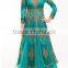 TEAL GREEN LACHA STYLE GOWN