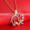 Hot Gold Silver Plated Crystal Animal Elephant with Baby Pendant Necklaces Jewelry for Mother Gift Mothers Day Gifts For Mom
