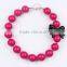 kid child bubblegum chunky necklace set baby girls hot pink bowknot Chunky necklace baby jewerly