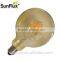 E27 base G95 G125 Gold Led Bulb Decoration 2100K