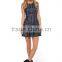 Custom Design Women Summer Dress Geometry Digital Print Sakter Dress N4-23