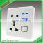 Wifi smart wall socket with light 5pin multi function switch socket