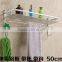 Space aluminum single double bathroom racks kitchen shelf with towel bar hook pendant(B-0276)