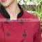 red customized with good quality double breasted sexy chef costume